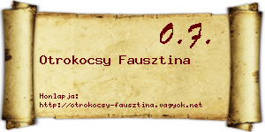 Otrokocsy Fausztina névjegykártya